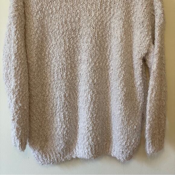 Altar’d State M/L oversized white long sleeve sweater knit sheer layer cozy - Picture 7 of 8